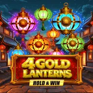 4 Gold Lanterns Hold & Win game tile